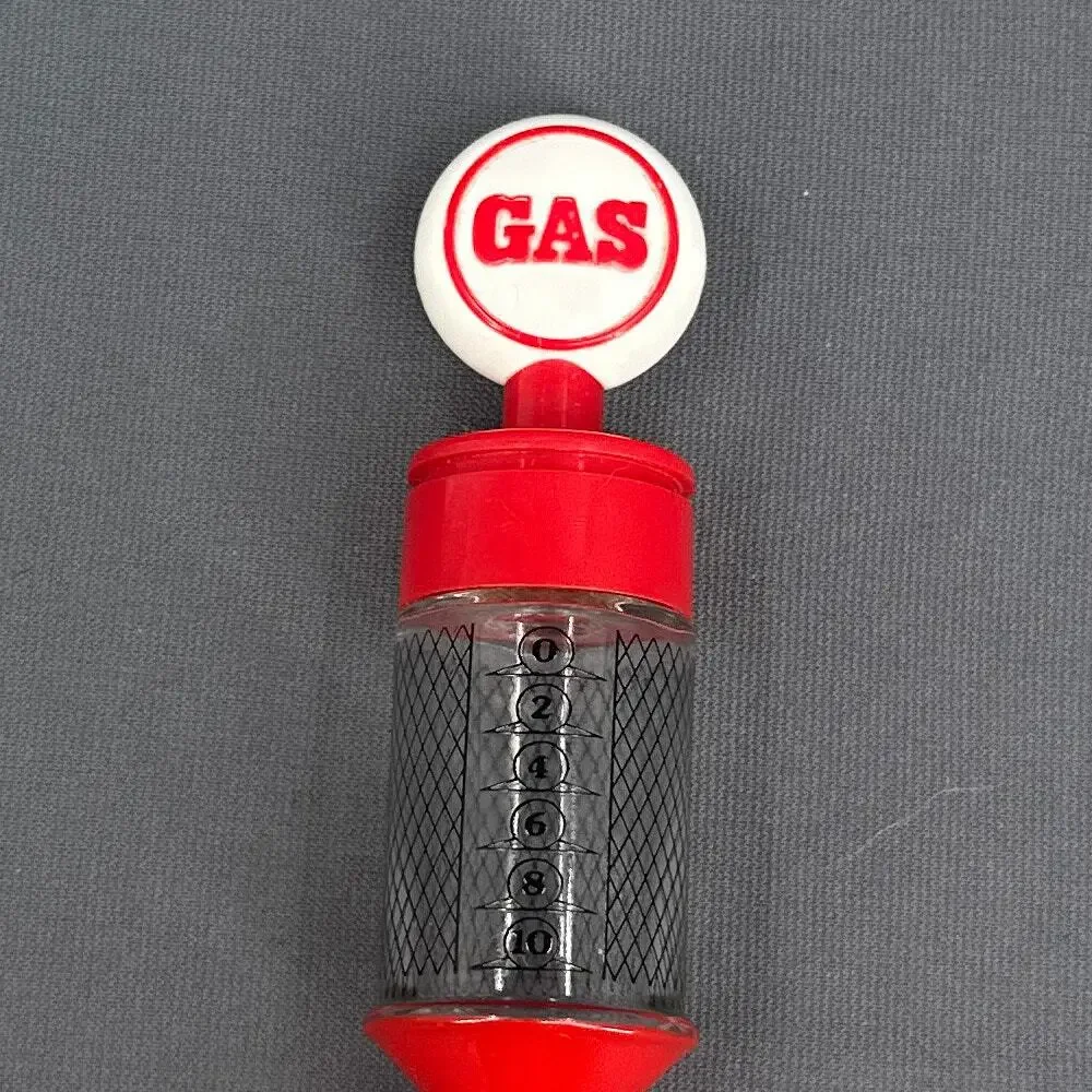 VTG Avon Remember When Gas Pump After Shave Bottle Red Clear 4oz Man Cave Retro